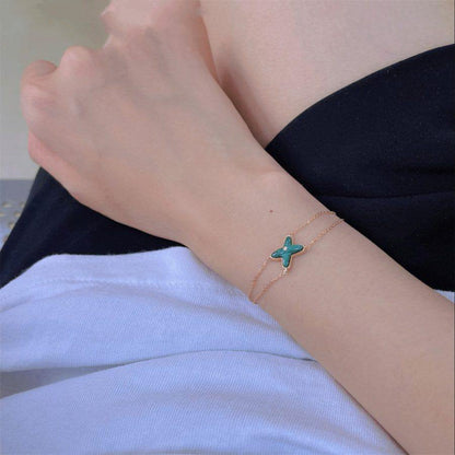 [Garvey ]JEUX BRACELET MALACHITE PINK GOLD 1 DIAMOND
