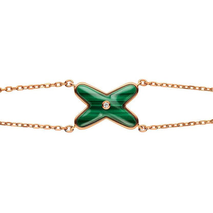 [Garvey]JEUX BRACELET MALACHITE ROSE GOLD 1 DIAMOND