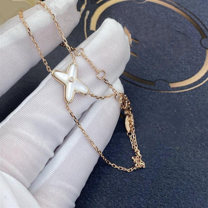 [Garvey ]JEUX BRACELET WHITE MOP PINK GOLD 1 DIAMOND