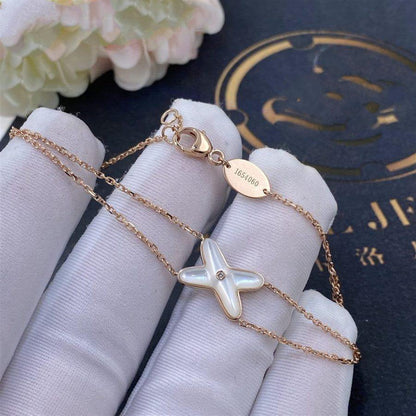 [Garvey ]JEUX BRACELET WHITE MOP PINK GOLD 1 DIAMOND