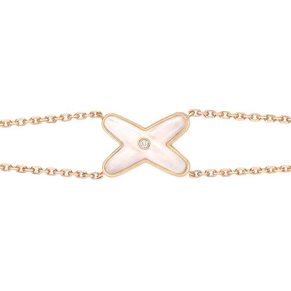 [Garvey ]JEUX BRACELET WHITE MOP PINK GOLD 1 DIAMOND