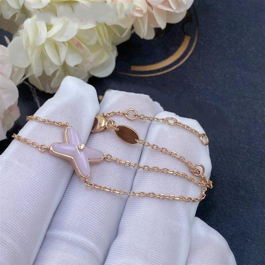 [Garvey ]JEUX BRACELET PINK MOP PINK GOLD 1 DIAMOND