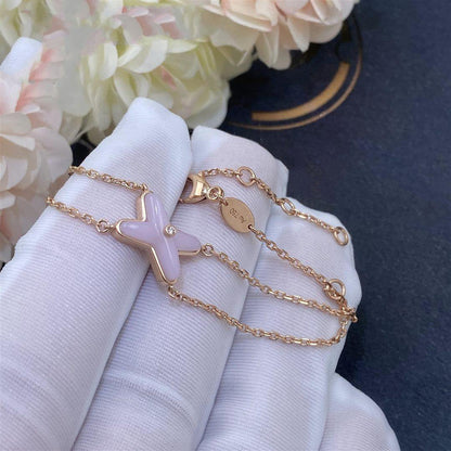 [Garvey ]JEUX BRACELET PINK MOP PINK GOLD 1 DIAMOND