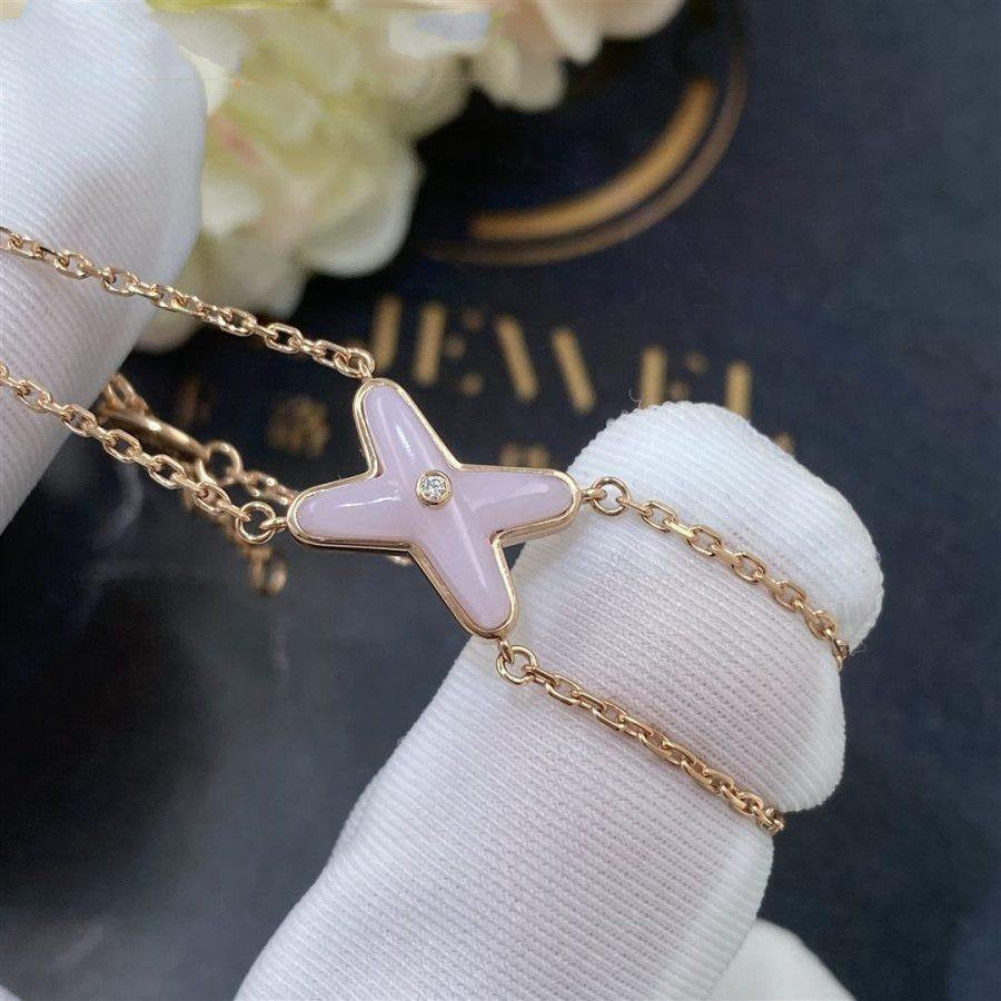 [Garvey ]JEUX BRACELET PINK MOP PINK GOLD 1 DIAMOND
