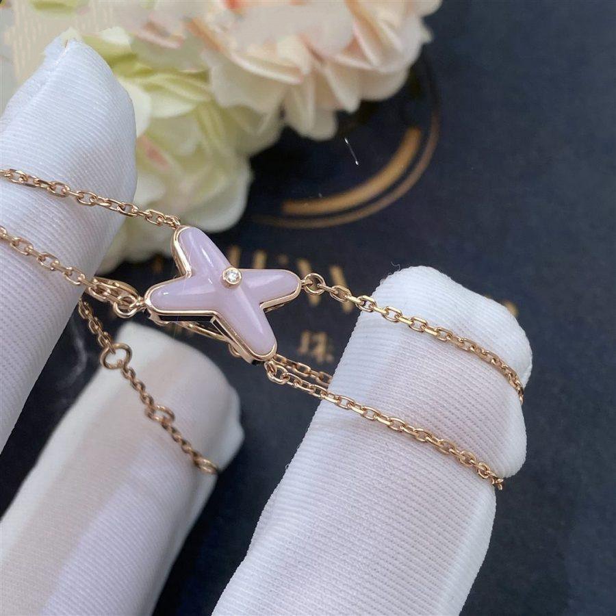 [Garvey ]JEUX BRACELET PINK MOP PINK GOLD 1 DIAMOND