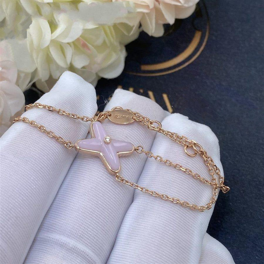 [Garvey ]JEUX BRACELET PINK MOP PINK GOLD 1 DIAMOND