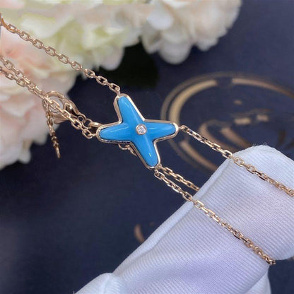 [Garvey ]JEUX BRACELET TURQUOISE PINK GOLD 1 DIAMOND