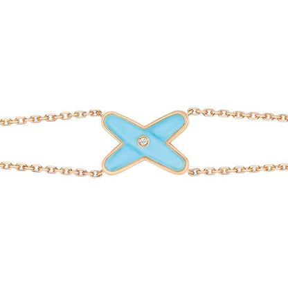 [Garvey ]JEUX BRACELET TURQUOISE PINK GOLD 1 DIAMOND