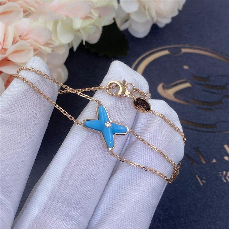 [Garvey ]JEUX BRACELET TURQUOISE PINK GOLD 1 DIAMOND
