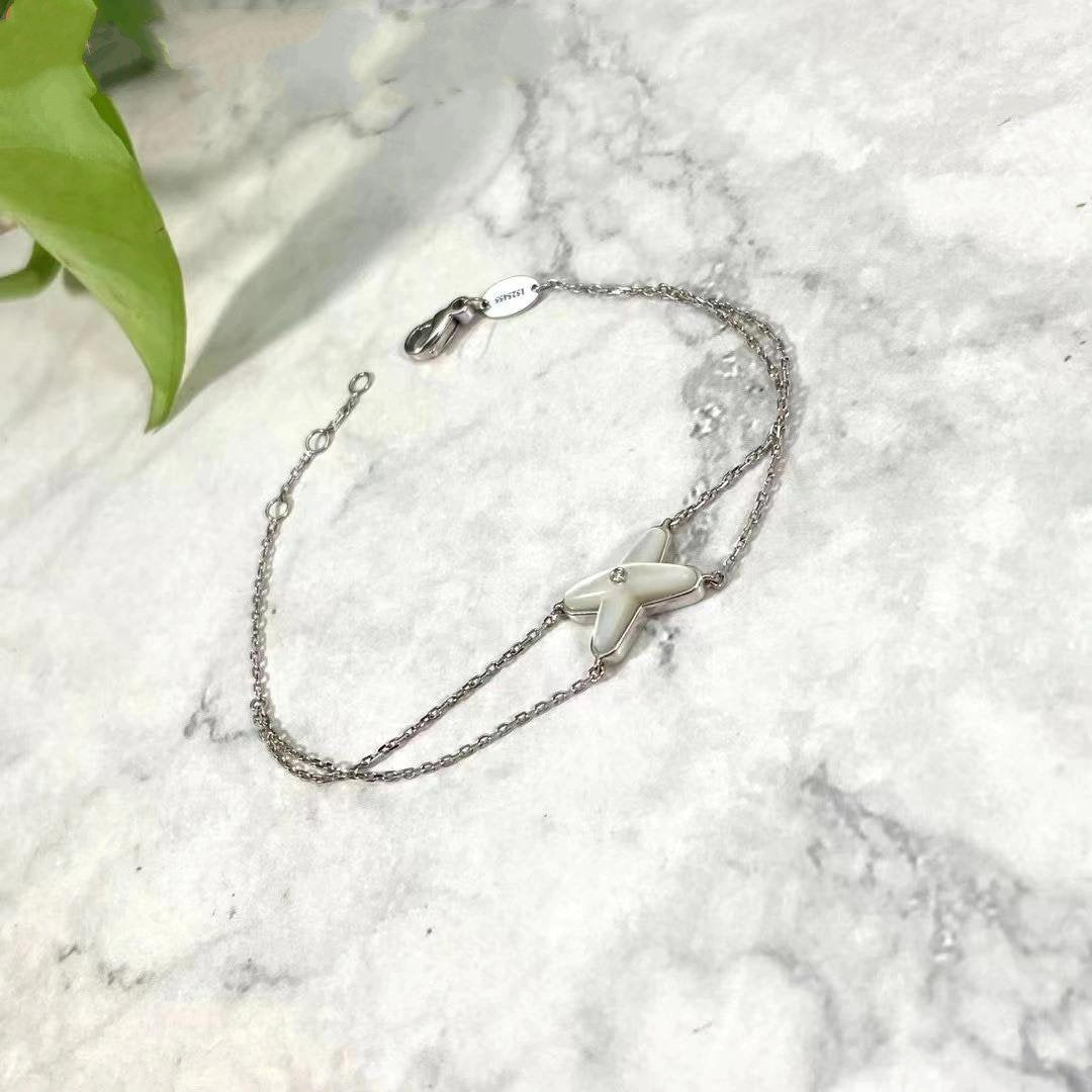 [Garvey ]JEUX BRACELET WHITE MOP SILVER 1 DIAMOND
