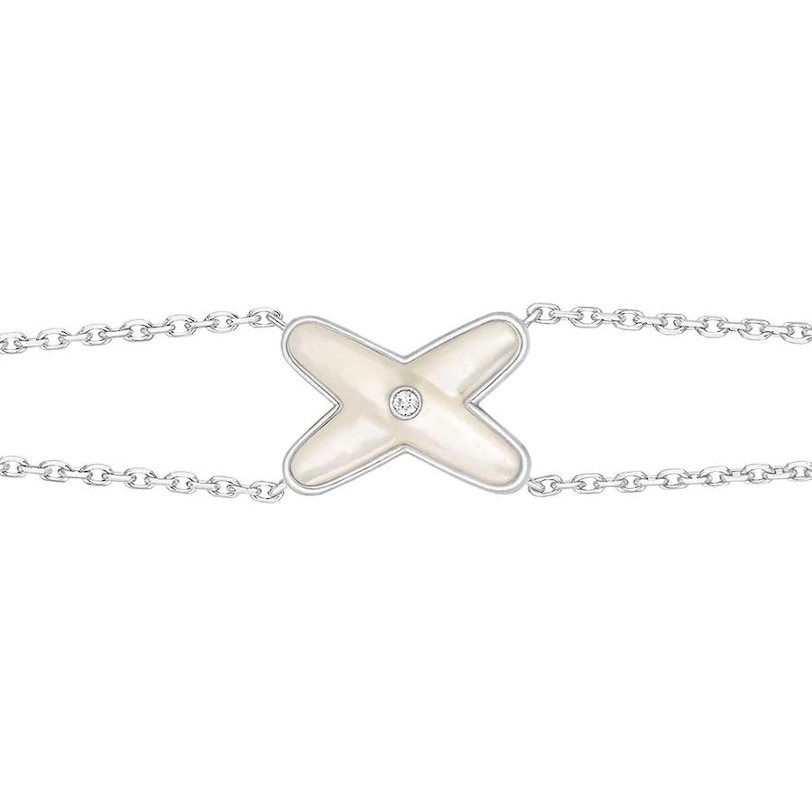 [Garvey ]JEUX BRACELET WHITE MOP SILVER 1 DIAMOND