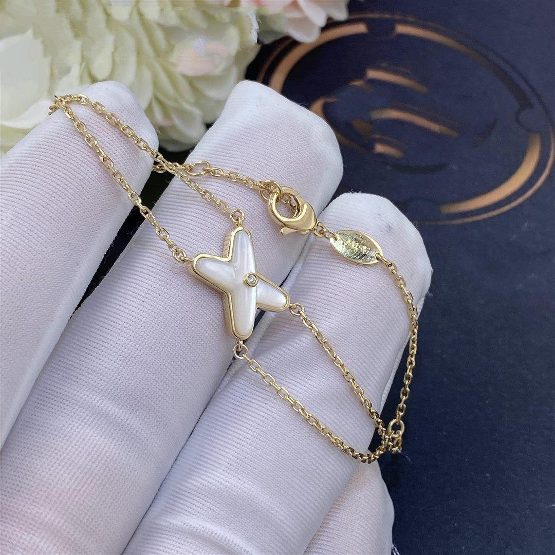[Garvey ]JEUX BRACELET WHITE MOP GOLD 1 DIAMOND