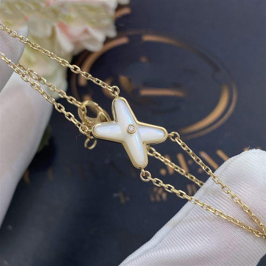 [Garvey ]JEUX BRACELET WHITE MOP GOLD 1 DIAMOND