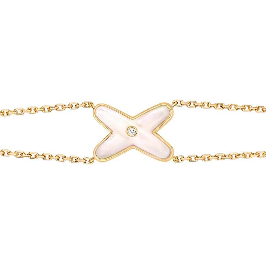 [Garvey ]JEUX BRACELET WHITE MOP GOLD 1 DIAMOND