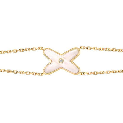 [Garvey ]JEUX BRACELET WHITE MOP GOLD 1 DIAMOND