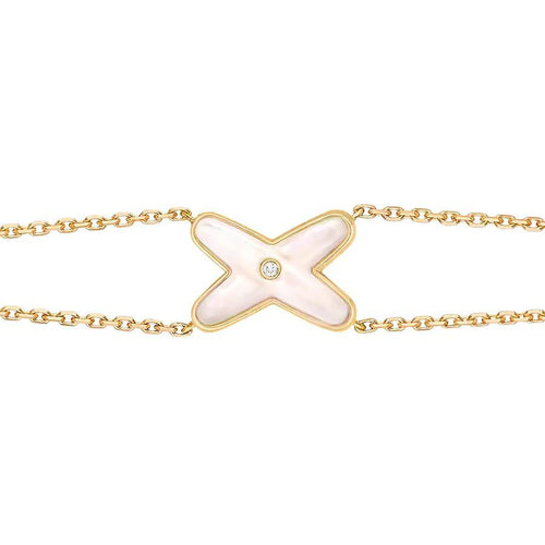 [Garvey ]JEUX BRACELET WHITE MOP GOLD 1 DIAMOND