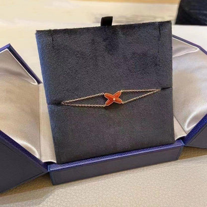 [Garvey ]JEUX BRACELET CARNELIAN PINK GOLD 1 DIAMOND