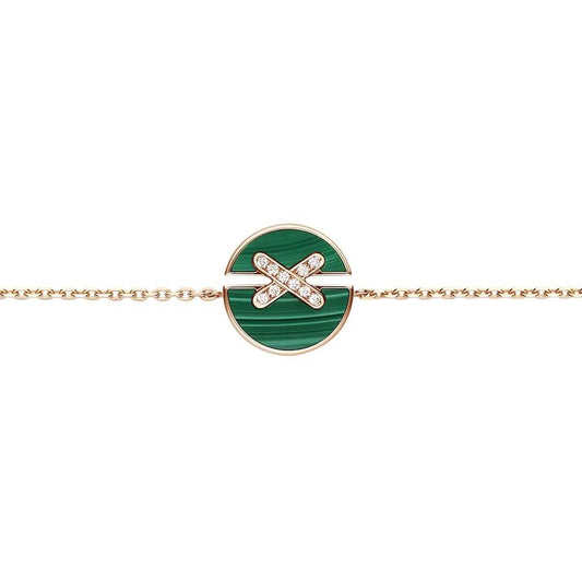 [Garvey]JEUX DE BRACELET MALACHITE ROSE GOLD DIAMONDS