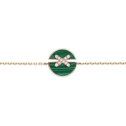 [Garvey ]JEUX DE BRACELET MALACHITE PINK GOLD DIAMONDS