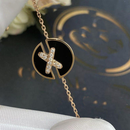 [Garvey]JEUX DE BRACELET ONYX ROSE GOLD DIAMOND