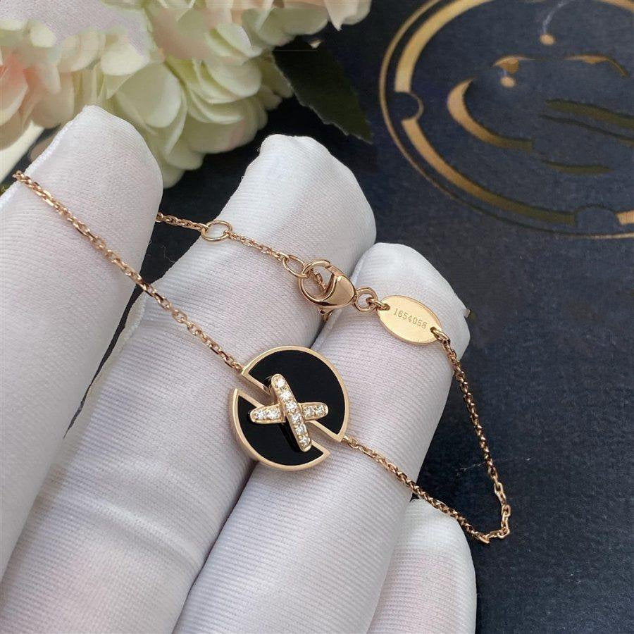 [Garvey]JEUX DE BRACELET ONYX ROSE GOLD DIAMOND