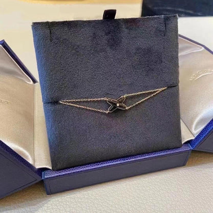 [Garvey]JEUX BRACELET ONYX ROSE GOLD 1 DIAMOND