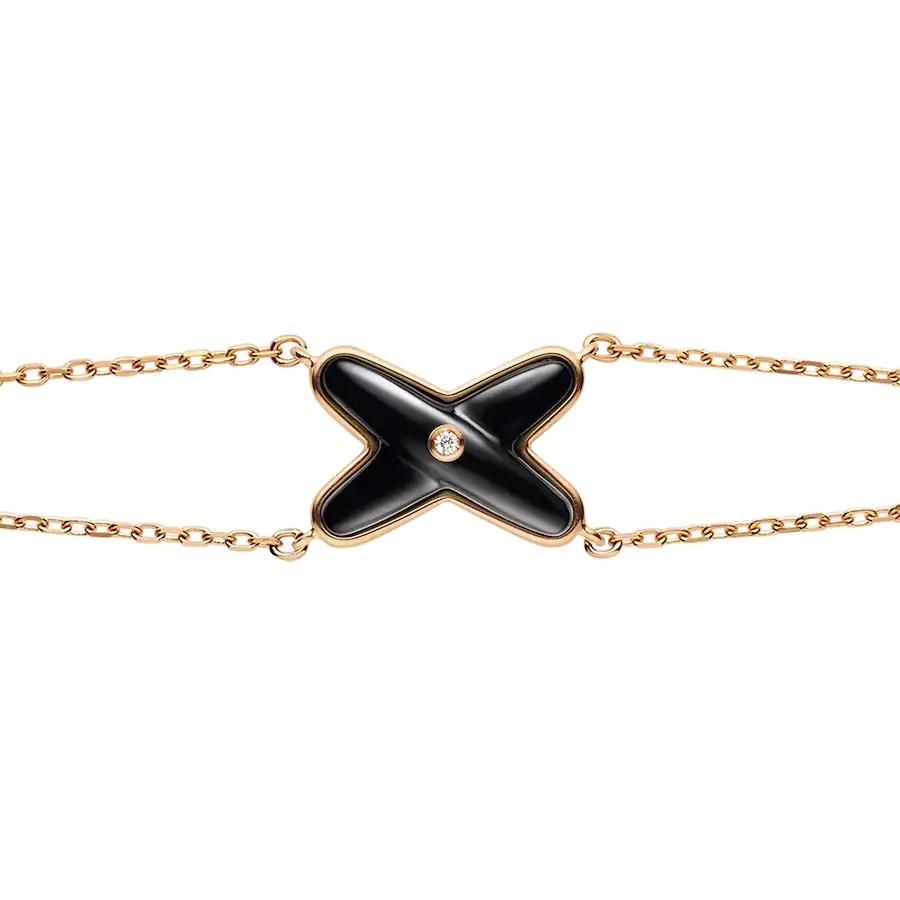 [Garvey]JEUX BRACELET ONYX ROSE GOLD 1 DIAMOND