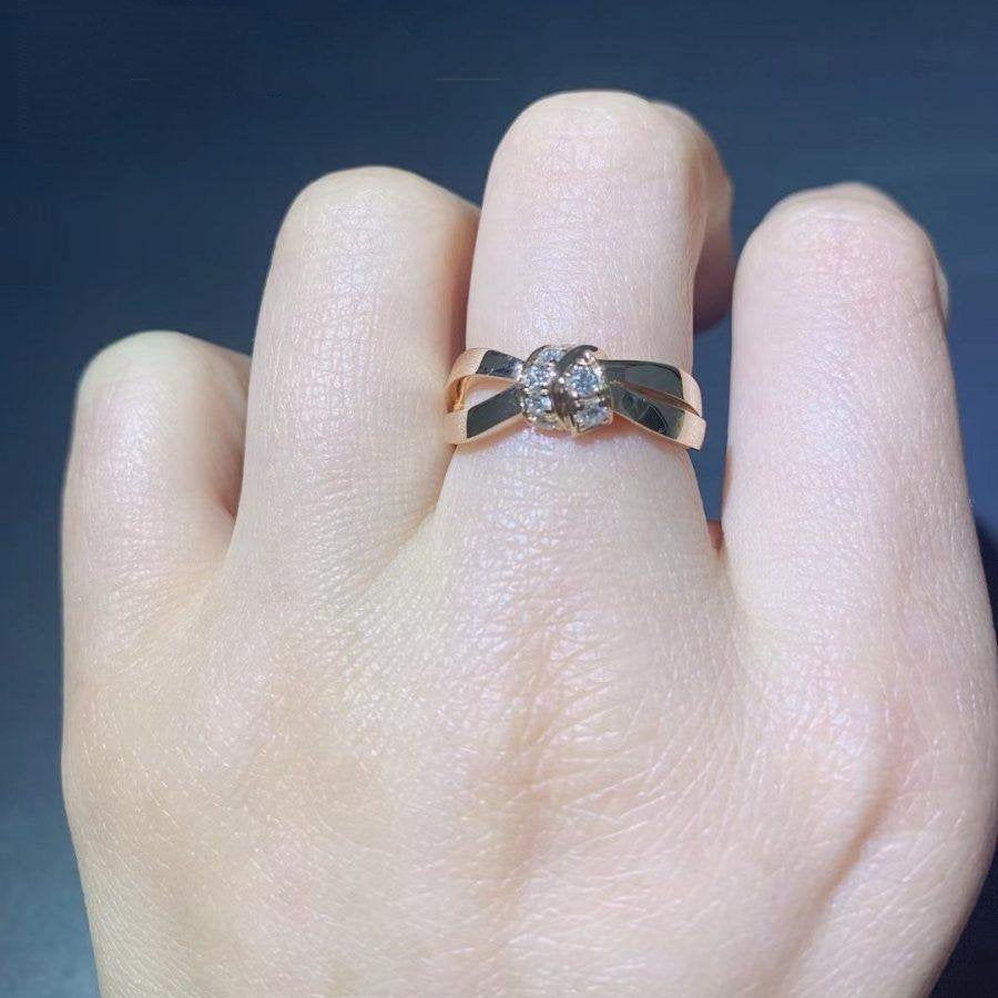 [Garvey]LIENS RING ROSE GOLD DIAMOND