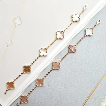 [Garvey ] CLOVER 5 MOTIFS  PINK MOP BRACELET COLLECTION