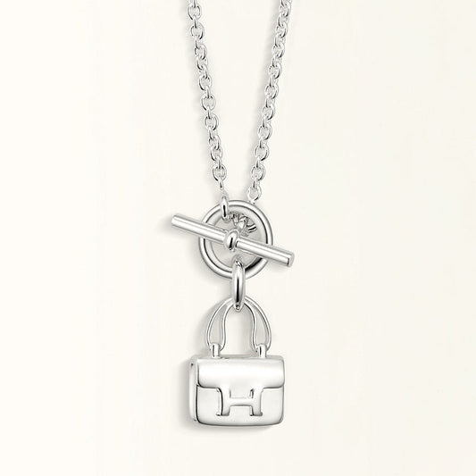 [Garvey]POP H PEDANT SILVER NECKLACE