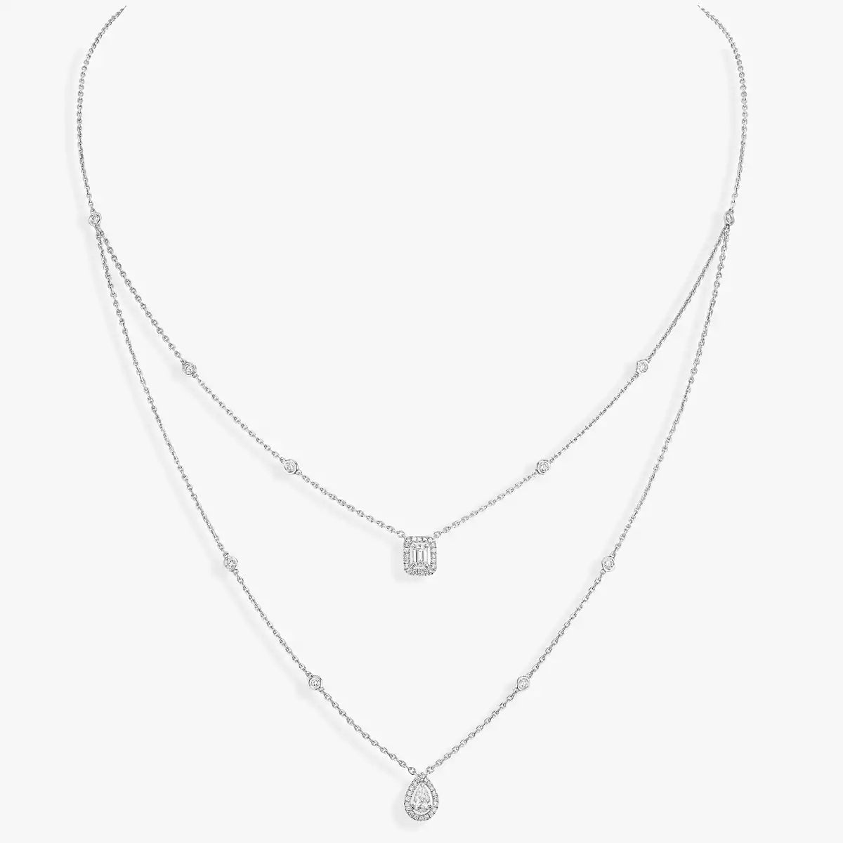 [Garvey]Diamond Necklace My Twin 2 Rows