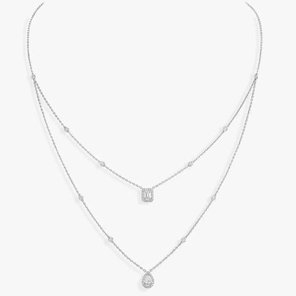 [Garvey]Diamond Necklace My Twin 2 Rows