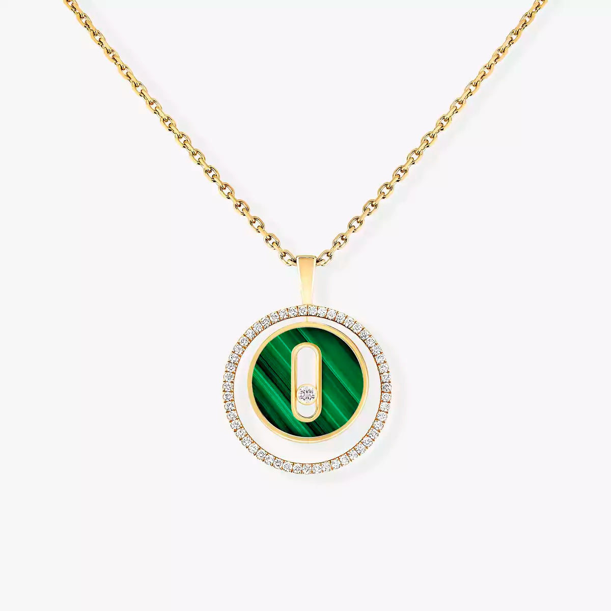 [Garvey]Lucky Move Diamond Necklace in Rose Gold and White Mother-of-Pearl