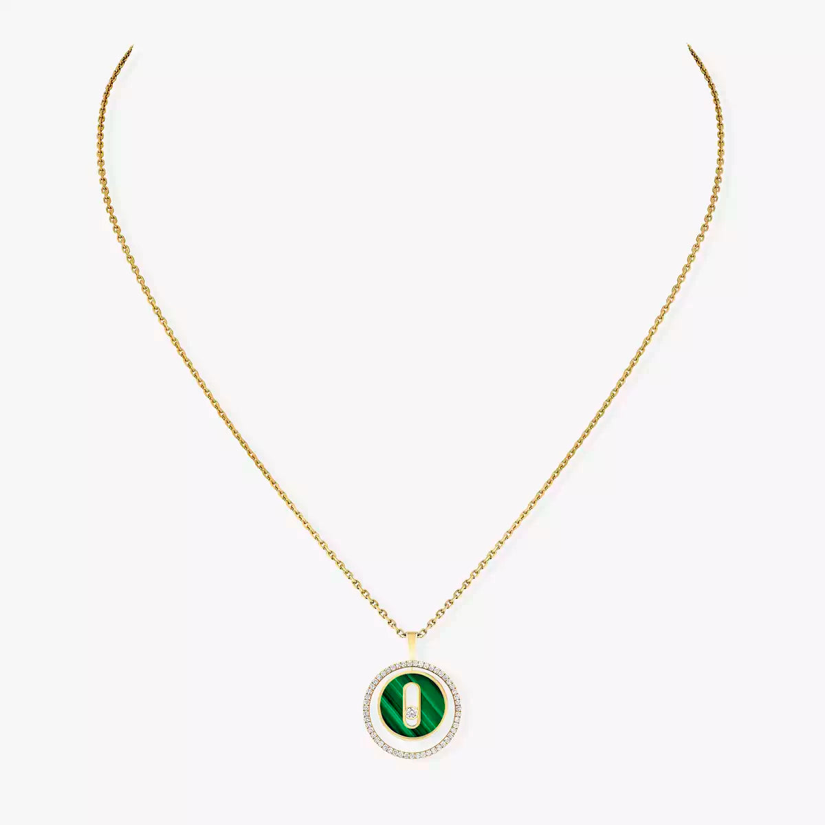 [Garvey]Lucky Move Diamond Necklace in Rose Gold and White Mother-of-Pearl