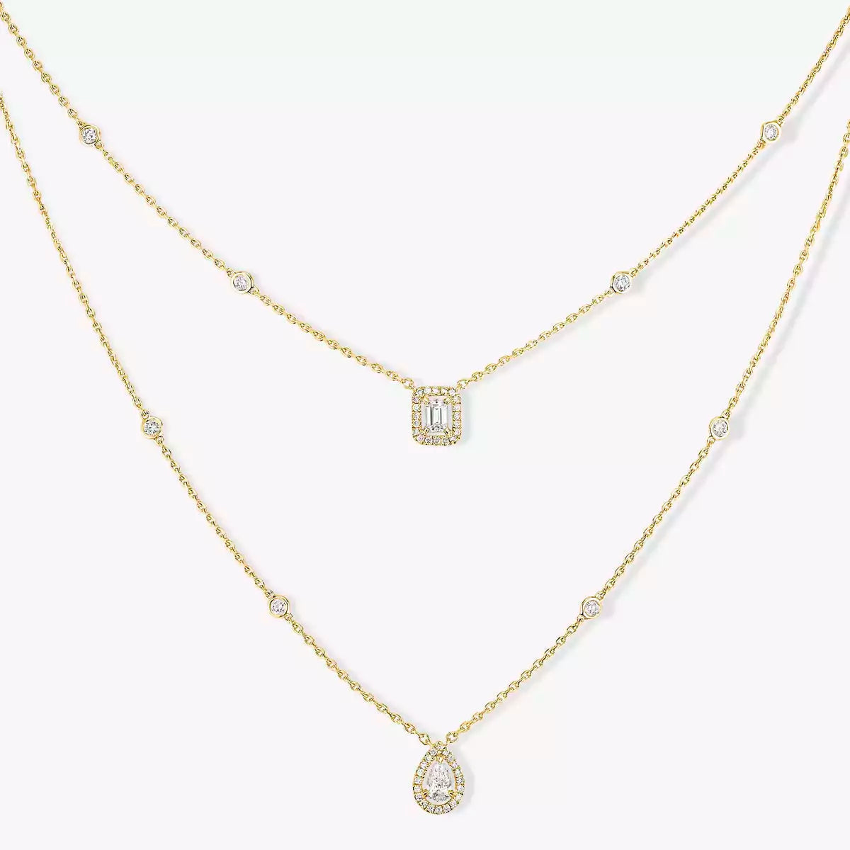 [Garvey]Diamond Necklace My Twin 2 Rows