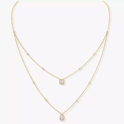 [Garvey]Diamond Necklace My Twin 2 Rows