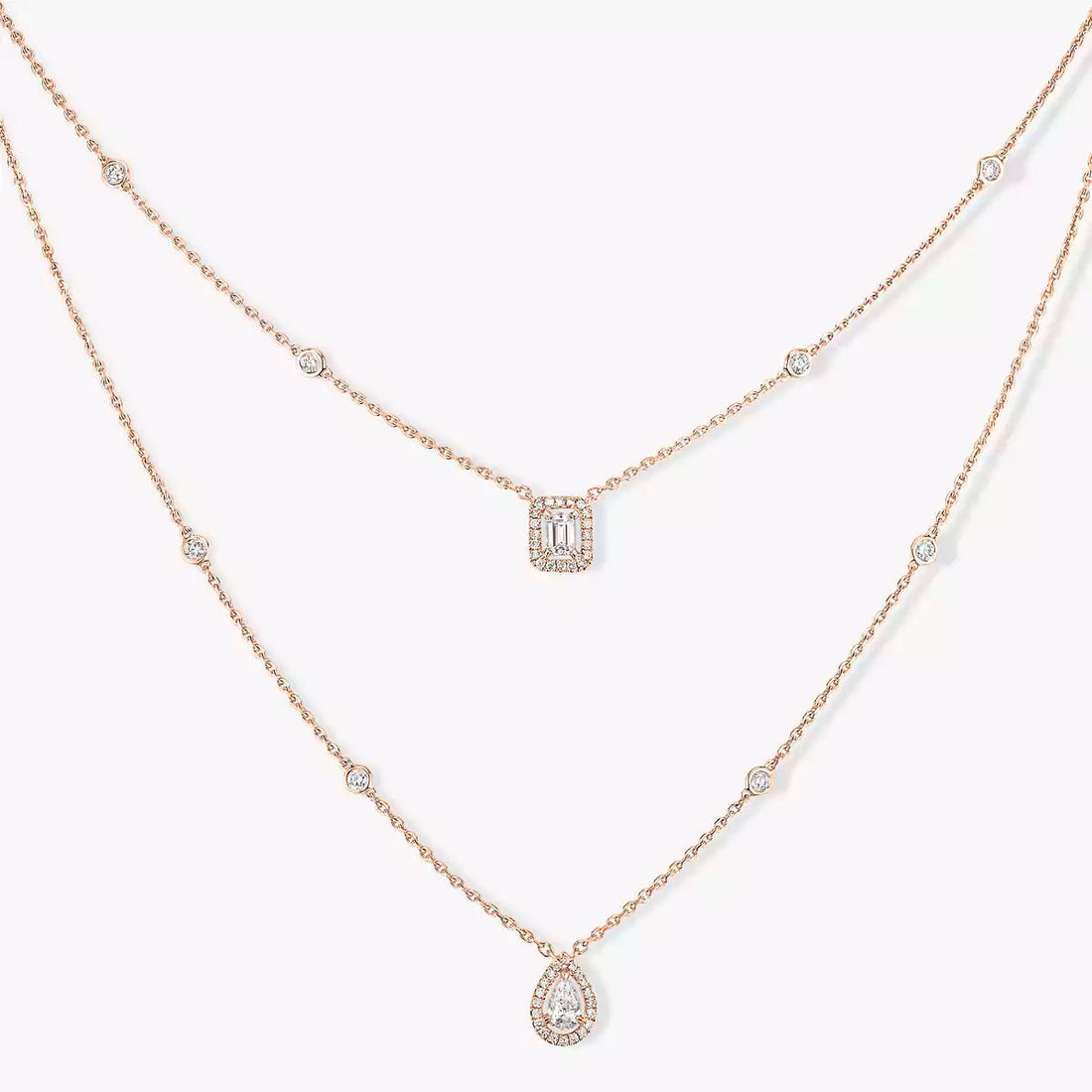 [Garvey]Diamond Necklace My Twin 2 Rows