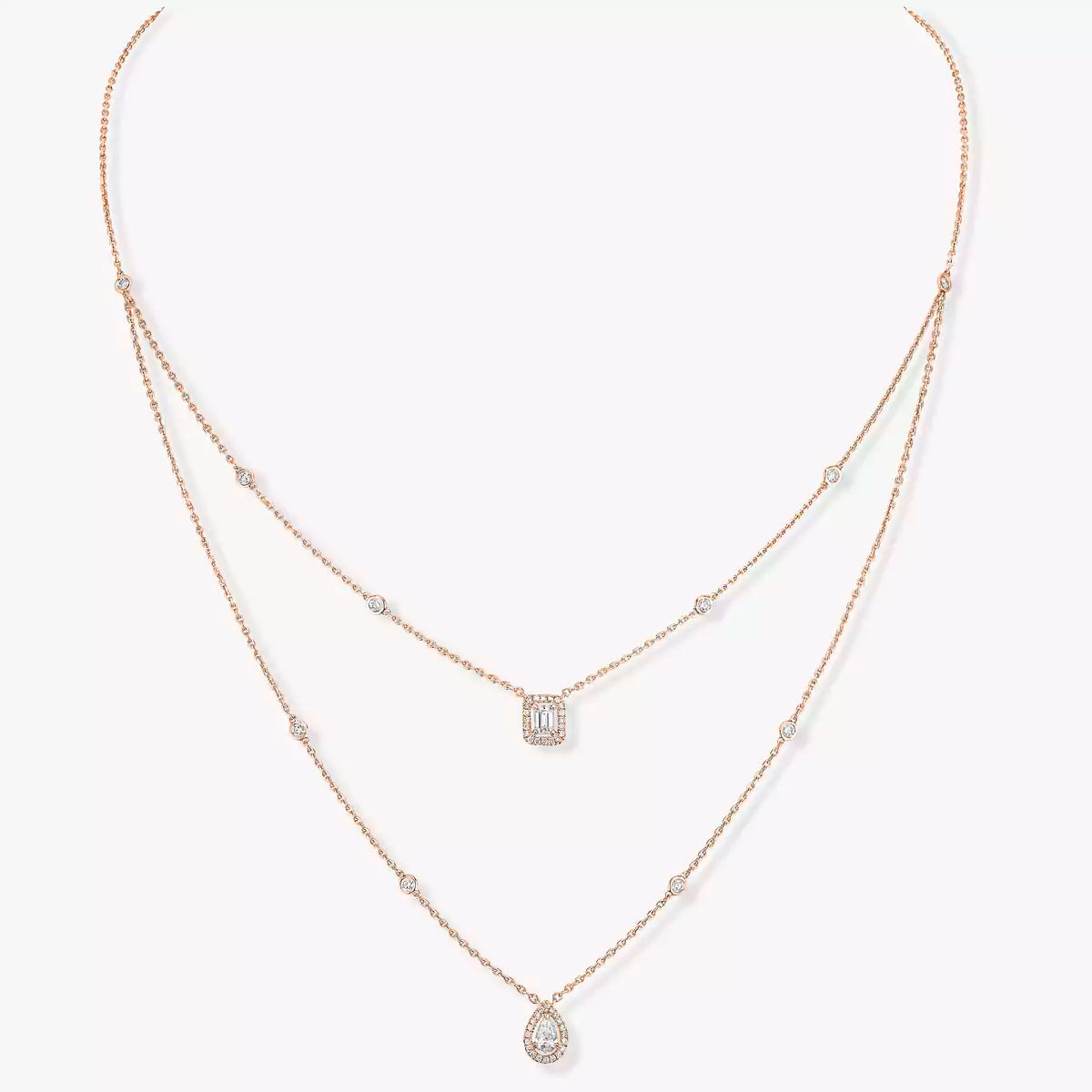 [Garvey]Diamond Necklace My Twin 2 Rows