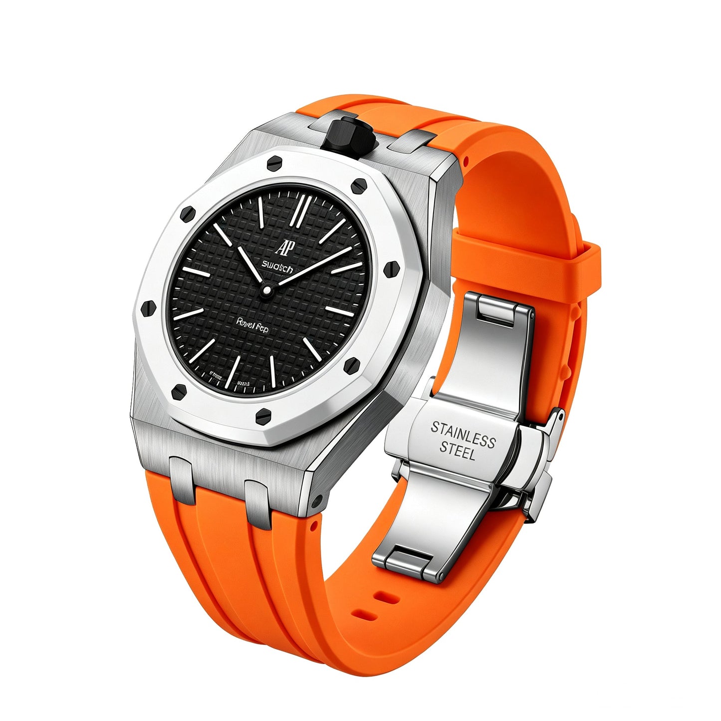 [Garvey]Royal Oak Pop Exclusive Steel Case & Silicone Strap With Cradle