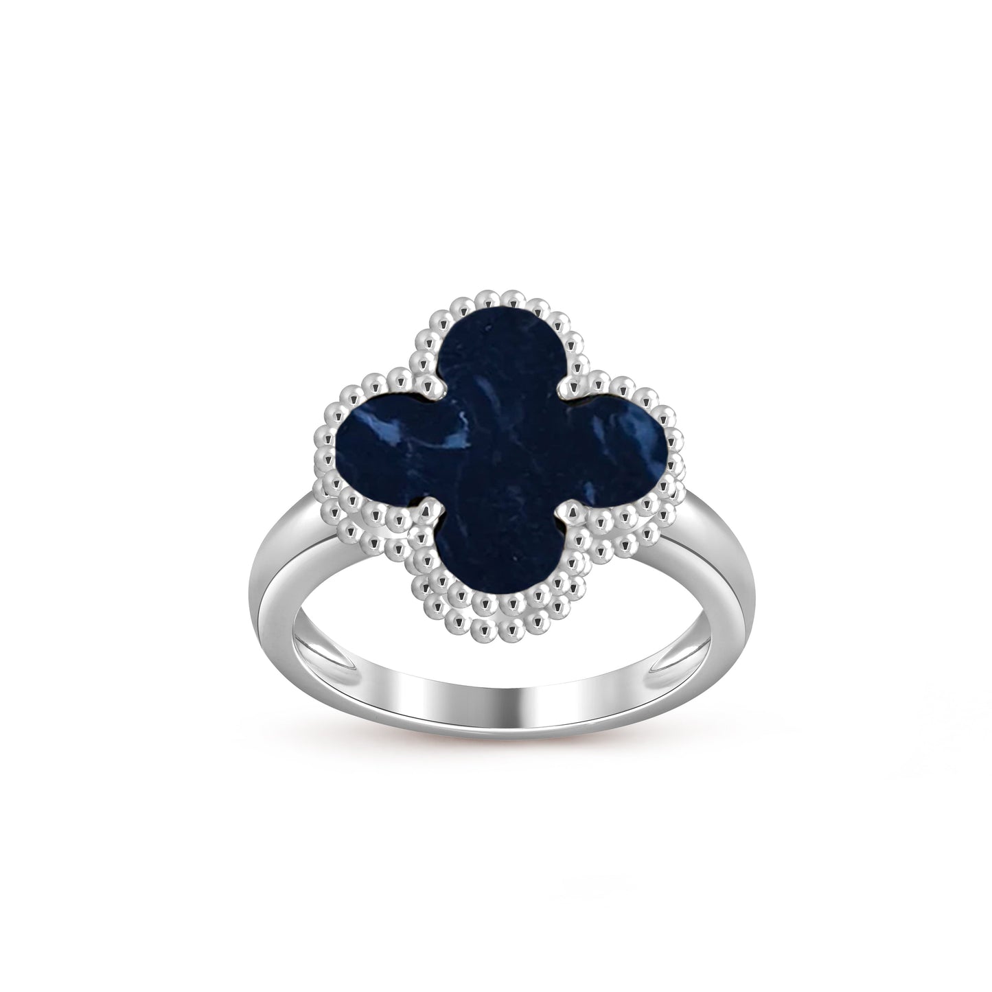 [Garvey]LUCKY CLOVER VINTAGE WHITE GOLD RING COLLECTION