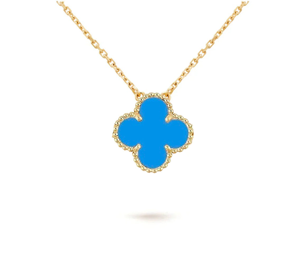 [Garvey]15MM CLOVER FLOWER PENDANT NECKLACE COLLECTION