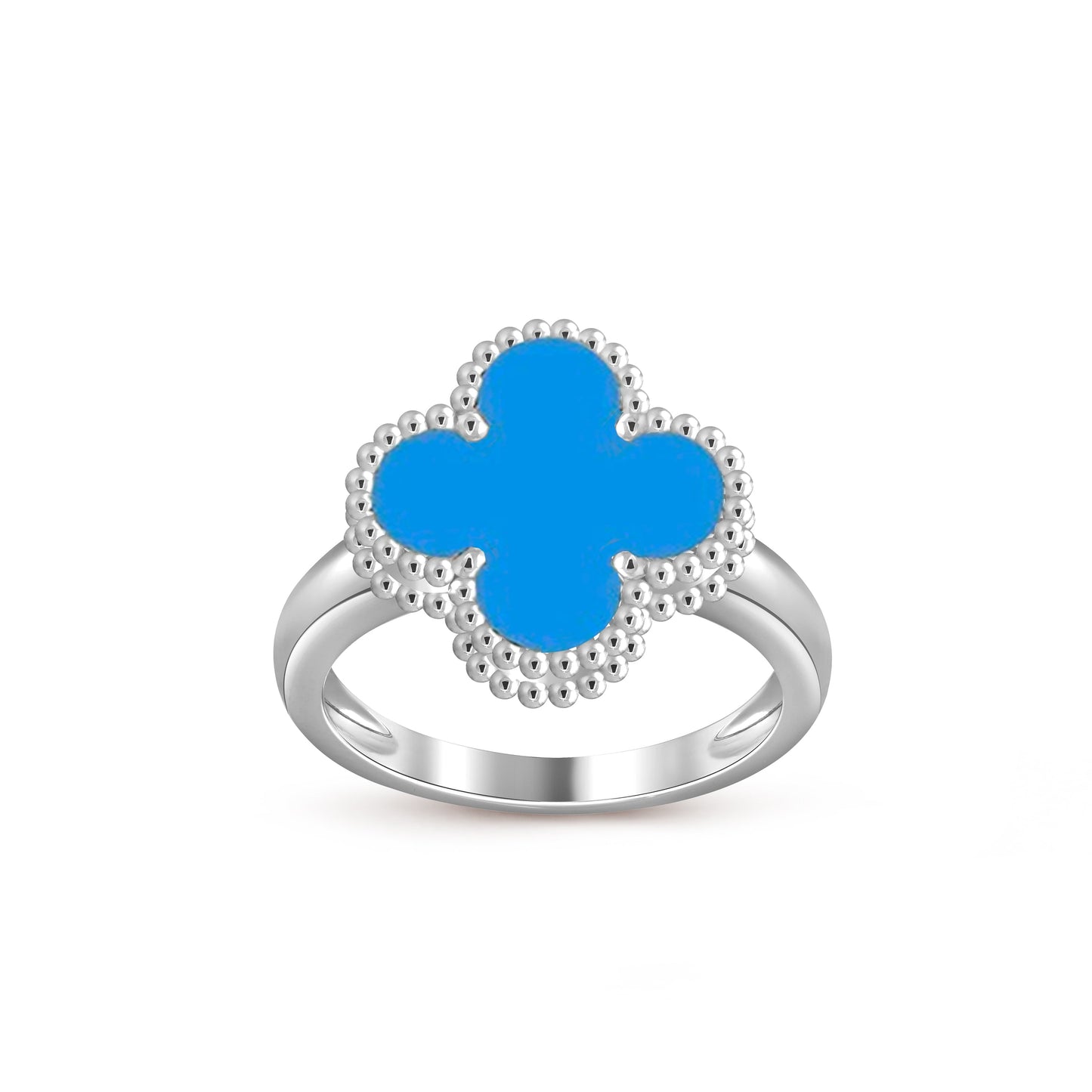 [Garvey]LUCKY CLOVER VINTAGE WHITE GOLD RING COLLECTION