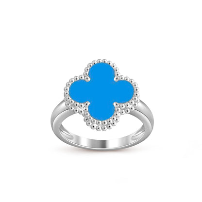 [Garvey]LUCKY CLOVER VINTAGE WHITE GOLD RING COLLECTION