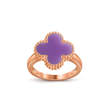 [Garvey]LUCKY CLOVER VINTAGE ROSE GOLD RING COLLECTION