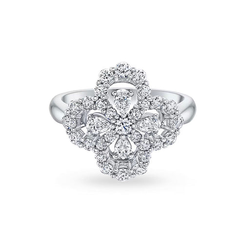[Garvey]LOOP RING FULL MOTIF DIAMOND 16MM SILVE