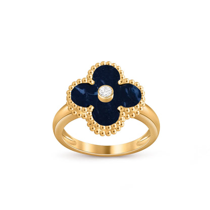 [Garvey]LUCKY CLOVER DIAMOND-ACCENT GOLD RING COLLECTION