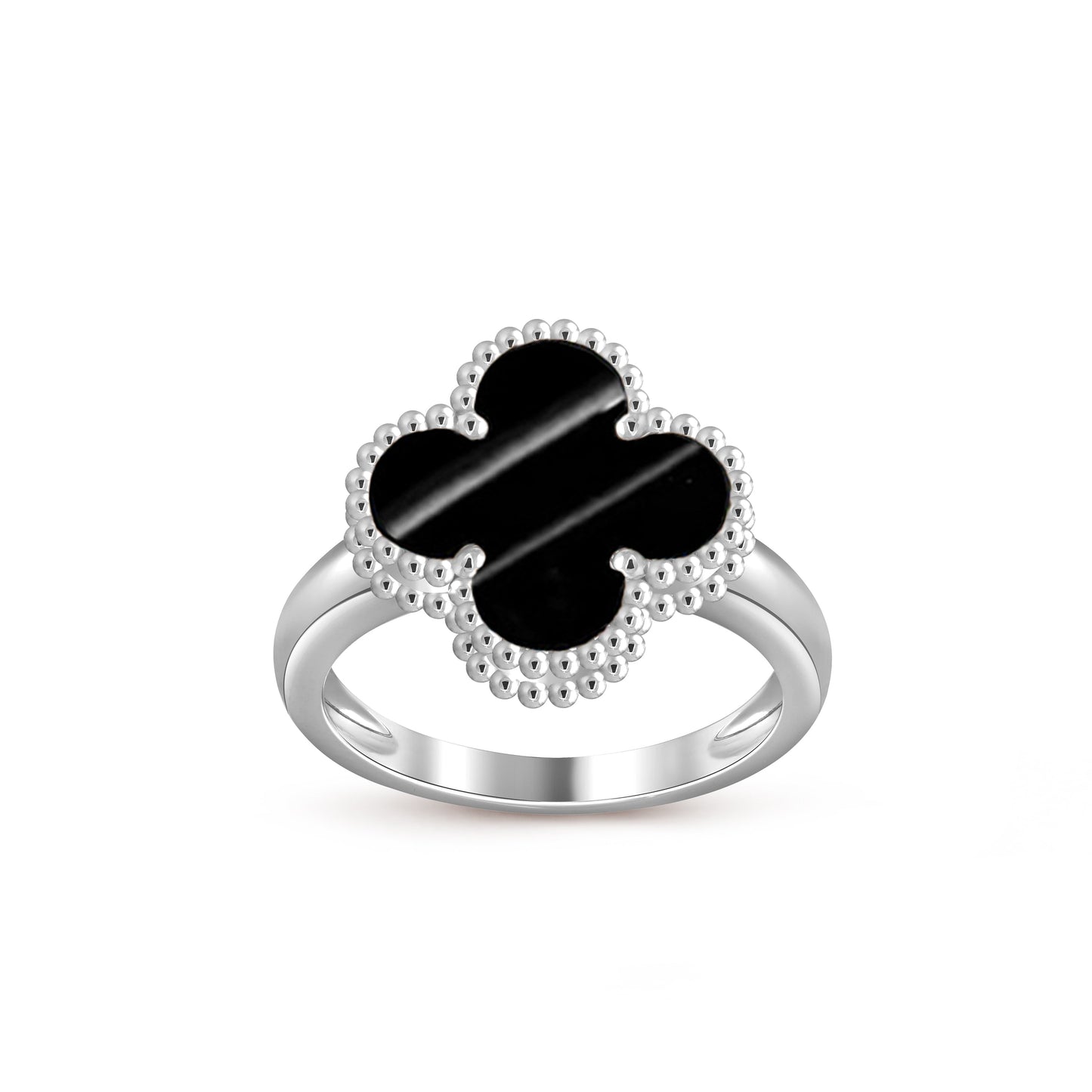 [Garvey]LUCKY CLOVER VINTAGE WHITE GOLD RING COLLECTION
