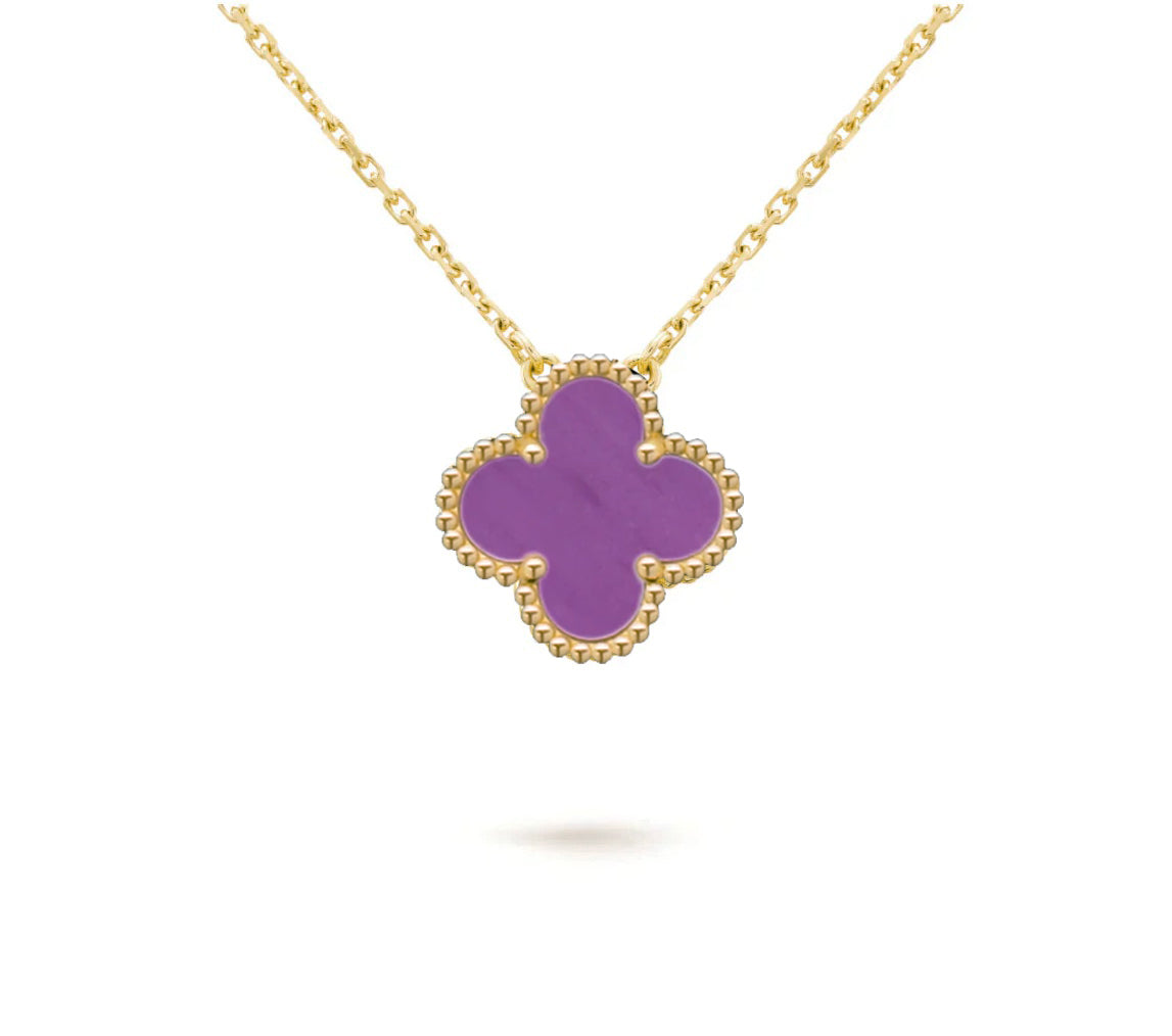 [Garvey]15MM CLOVER FLOWER PENDANT NECKLACE COLLECTION