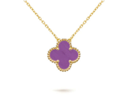 [Garvey]15MM CLOVER FLOWER PENDANT NECKLACE COLLECTION