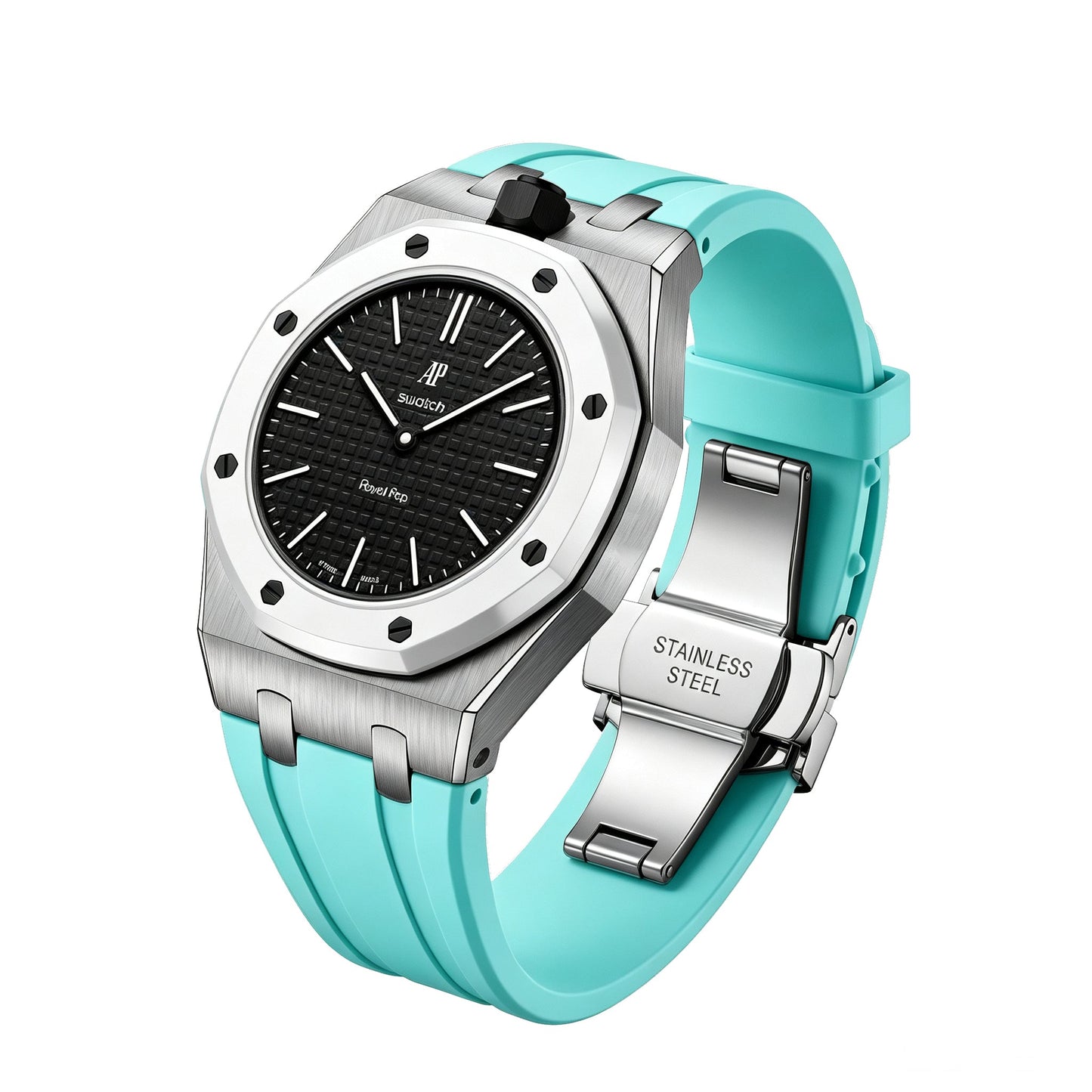 [Garvey]Royal Oak Pop Exclusive Steel Case & Silicone Strap With Cradle